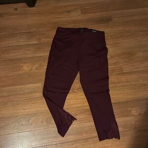 Women’s Capri Dress Pants with Lace Detail Size 12